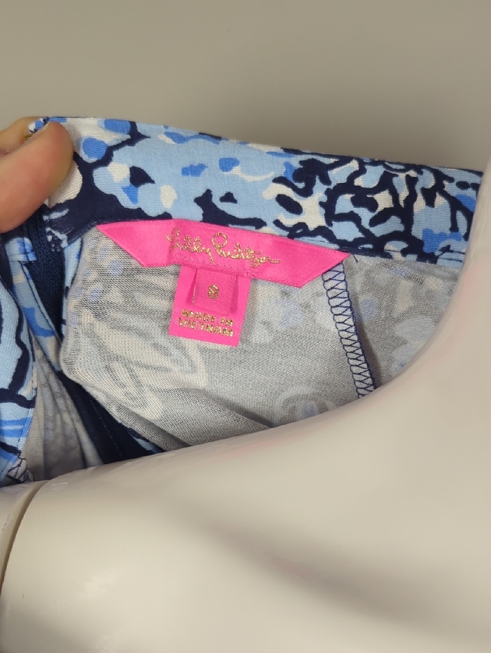 Lilly Pulitzer Navy Blue Floral Maxi Dress - Picture 7 of 9
